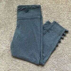 Grey cropped athletic leggings